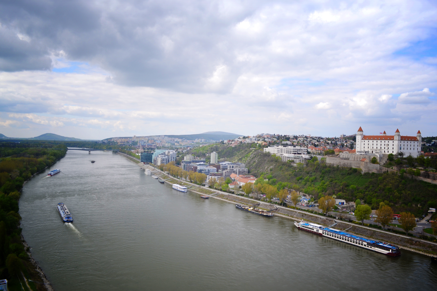 Danube river view UFO Bratislava