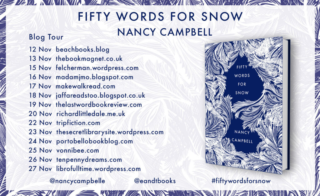 Fifty Words for Snow blog tour poster