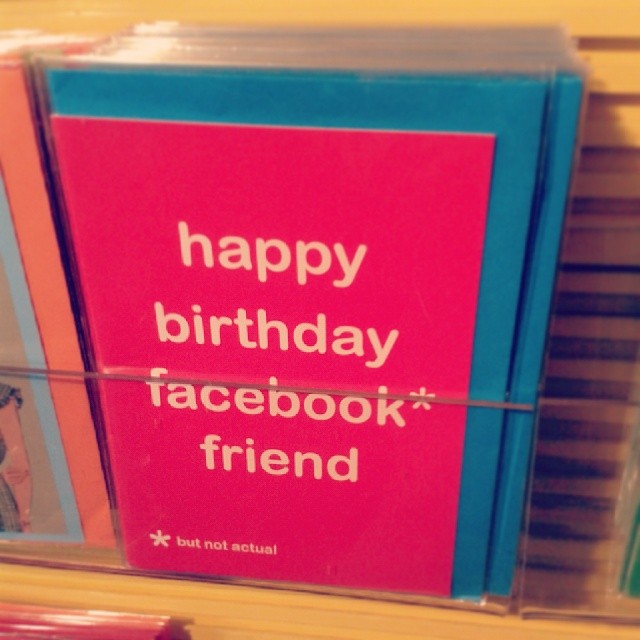 Facebook birthday card
