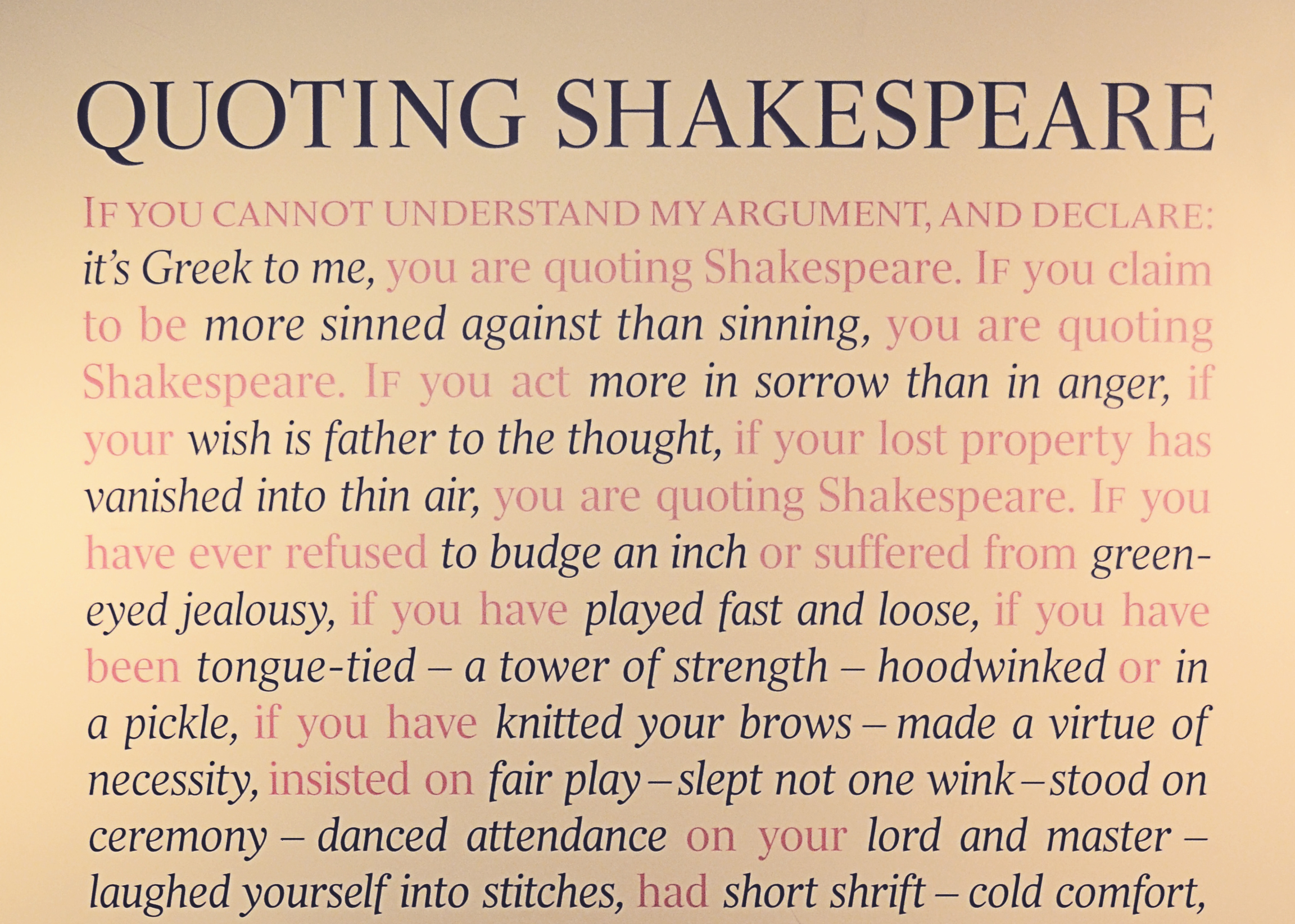 On Quoting Shakespeare